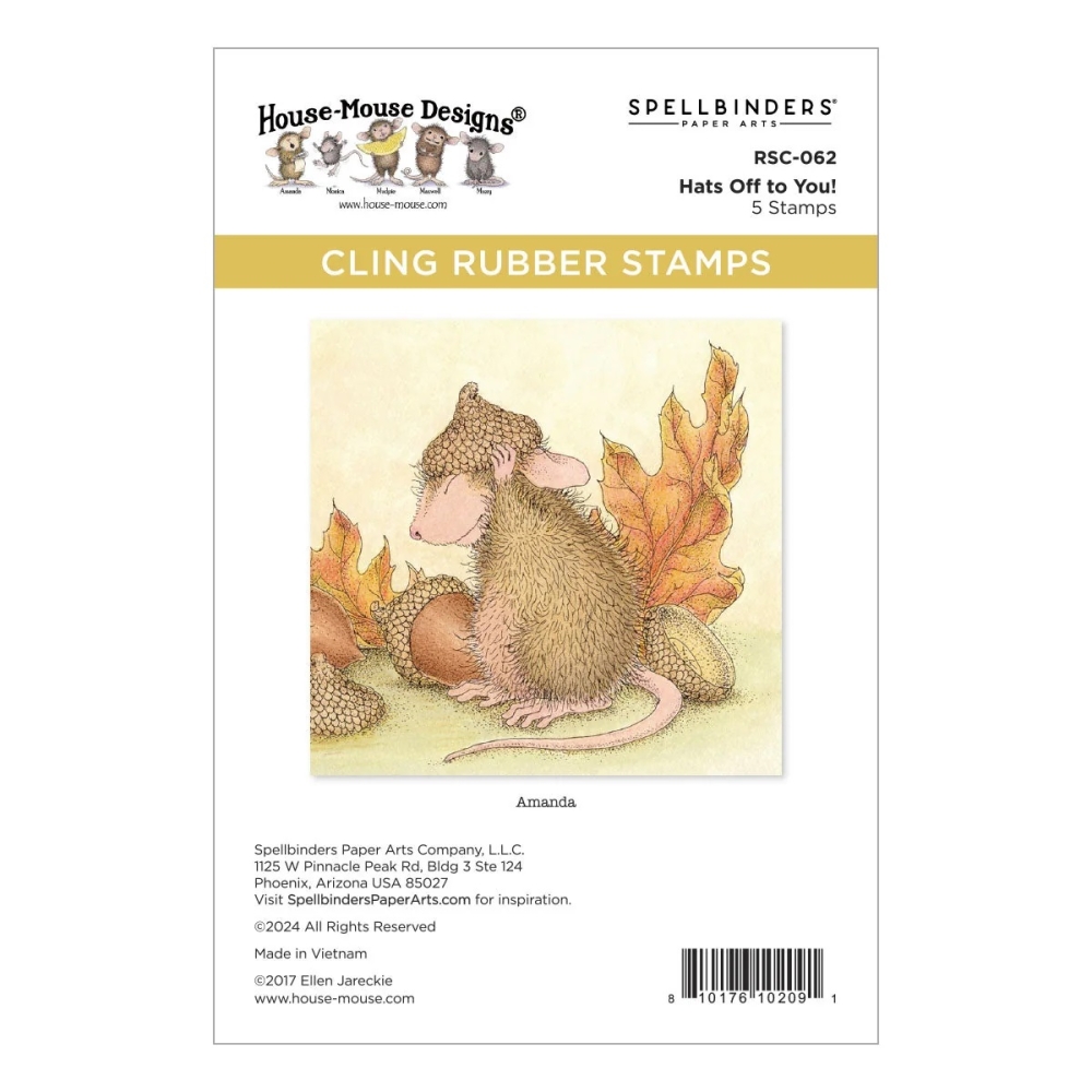 Bild 1 von Spellbinders  Hats Off to You!  Cling Rubber Stamp Set - House Mouse Stempelgummi