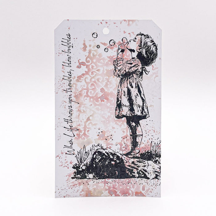 Bild 1 von Cosmic Shimmer Pre Cut Stamp - Gummistempel - Andy Skinner Blowing Bubbles