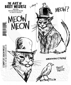 Bild 1 von The Art of Brett Weldele Cling Mount Stamps Gummistempel - Meow & Tweets