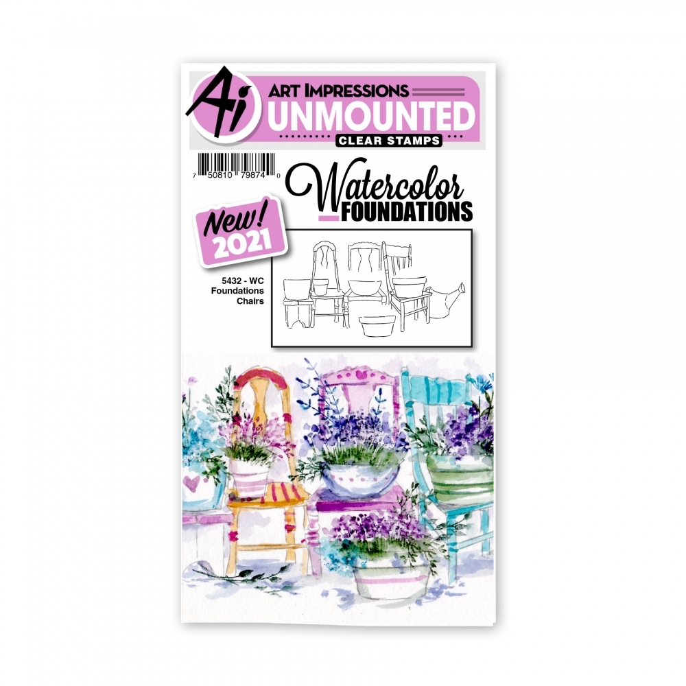 Bild 1 von Art Impressions Clear Stamp-Set  Watercolor Foundations Chairs