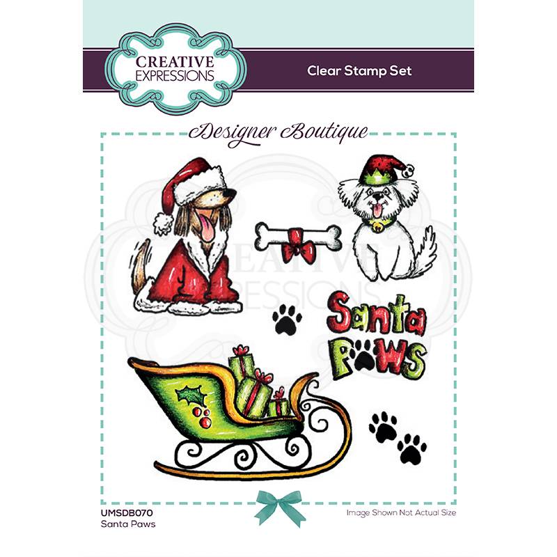 Bild 1 von Creative Expressions Clear Stamps Santa Paws - Weihnachten Tiere