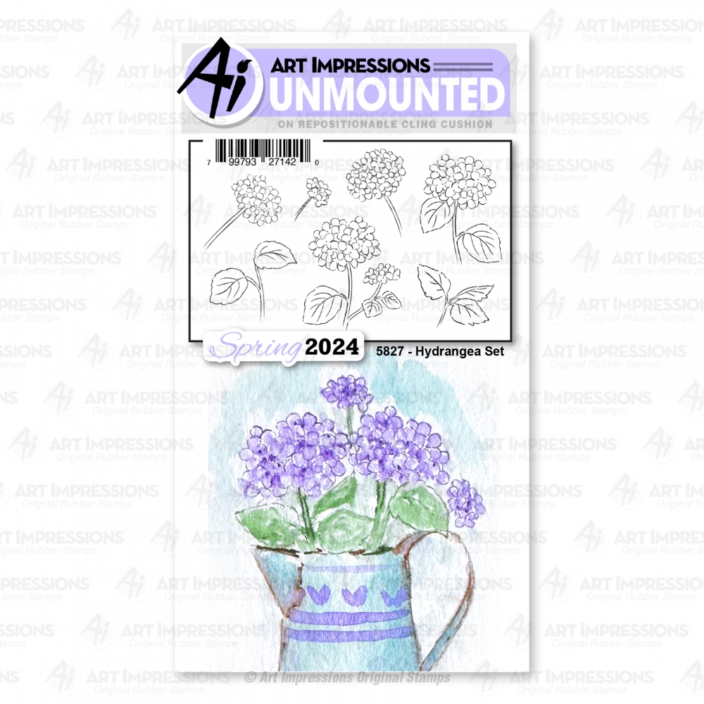 Bild 1 von Art Impressions Stempelgummi Watercolor Hydrangea Set