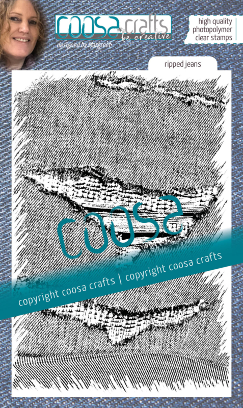 Bild 1 von COOSA Crafts Clear Stempel #20 - Love my jeans - Ripped Jeans A6