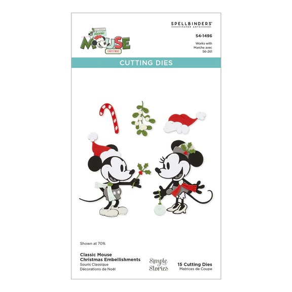 Bild 1 von Spellbinders Classic Mouse Christmas Embellishments Etched Dies - Stanz-Set Classic Mouse Weihnacht