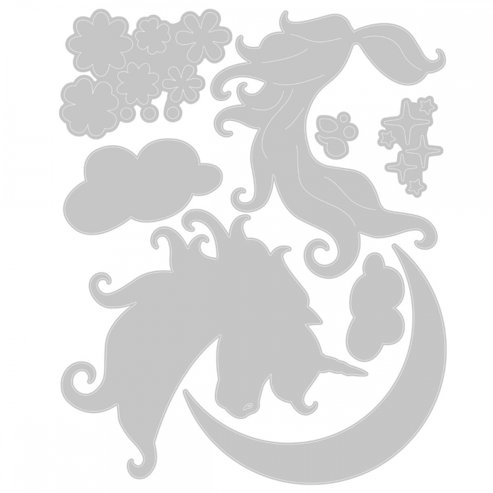 Bild 1 von Sizzix Thinlits Die Set 8PK - Midnight Unicorn - Stanzschablone - Einhorn Mond