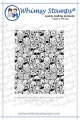 Whimsy Stamps Rubber Cling Stamp - Zombie Faces Background Rubber Gummistempel 