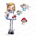 Gummistempel Stamping Bella Cling Stamp ODDBALL ALICE IN WONDERLAND RUBBER STAMP