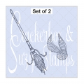 Crackerbox & Suzy Stamps Cling - Gummistempel Broom and Snitch Set of 2 - Besen