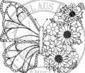 StempelBar Stempelgummi Blumen-Schmetterling