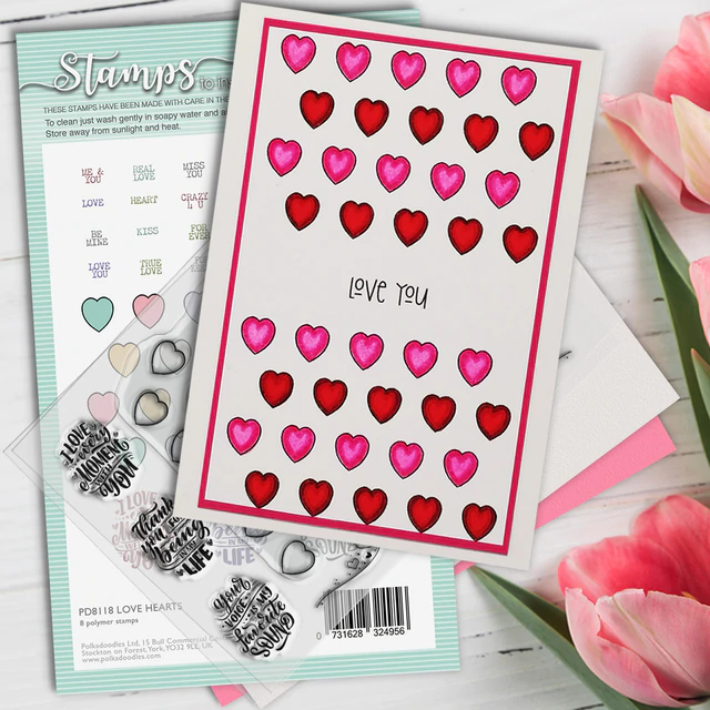 Bild 5 von Polkadoodles Clear Stamps - Love Hearts - Herzen