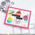 Bild 12 von Waffle Flower  Postage Collage Cupcake Stencil - Stencil-Set