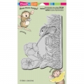 Cling Rubber Stamps - House Mouse - Painted Pansies