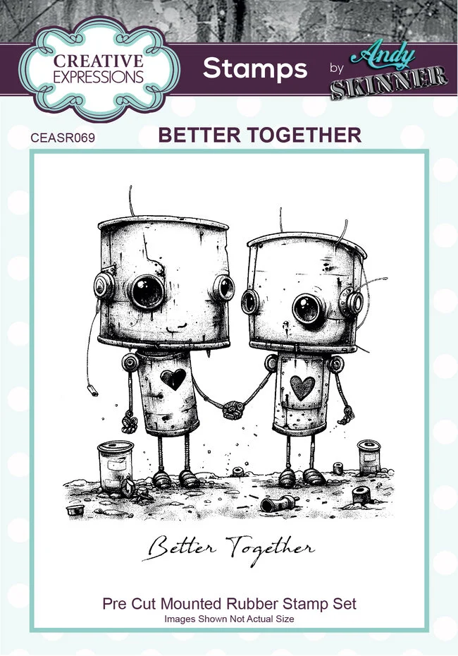 Bild 1 von Creative Expressions Pre Cut Stamp - Gummistempel - Andy Skinner Botology Better Together