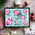Bild 9 von Waffle Flower Postage Collage Poinsettia Stencil - Briefmarken-Schablone Weihnachtsstern