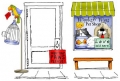 Art Impressions Stempelgummi Door Ways Pet Shoppe