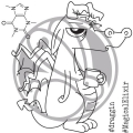 The Rabbit Hole Designs Clear Stamps - Caffeinated - Dragon - Drache