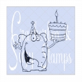 Crackerbox & Suzy Stamps Cling - Gummistempel Birthday Elephant