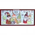 Bild 2 von Stampendous Cling Stamps Slim Winter Gnomes - Stempelgummi Weihnachten