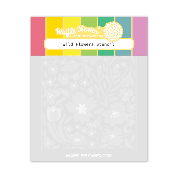 Bild 1 von Waffle Flower Wild Flowers Stencil - Schablone Blumen