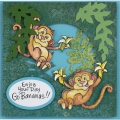 Bild 6 von Stampendous! Monkey Cling Rubber Stamps And Cutting Dies Set - Stempel mit Stanzen Affe