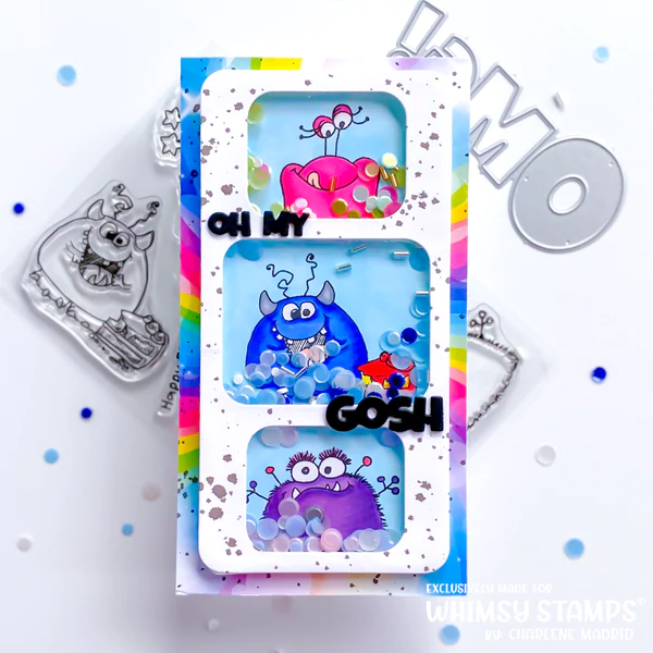 Bild 6 von Whimsy Stamps Clear Stamps - Monster Birthday -Geburtstag