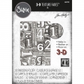 Sizzix 3-D Texture Fades Embossing Folder by Tim Holtz - Prägefolder - Numbered