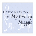 Crackerbox & Suzy Stamps Cling - Gummistempel Happy Birthday Muggle
