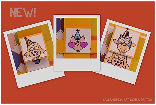 Bild 4 von Uchi's Design Clear Stamps  - Owls (Buhos) - Eulen