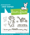 Bild 1 von Lawn Fawn Clear Stamps - i love you mower