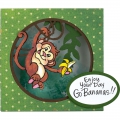 Bild 3 von Stampendous! Monkey Cling Rubber Stamps And Cutting Dies Set - Stempel mit Stanzen Affe