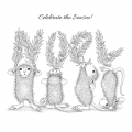 Bild 8 von Spellbinders Noel Cling Rubber Stamp Set - House Mouse Stempelgummi