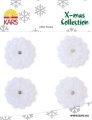 Glitter flowers small white