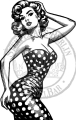 StempelBar Stempelgummi Pin-Up Lady