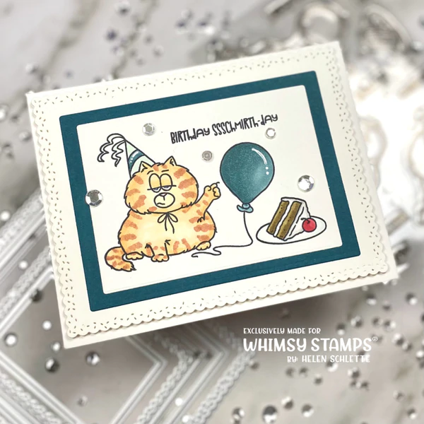 Bild 4 von Whimsy Stamps Clear Stamps - Cat Me-Wow Birthday - Katze Geburtstag