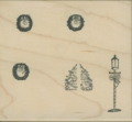 Gummistempel Laterne