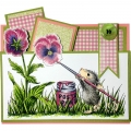 Bild 4 von Cling Rubber Stamps - House Mouse - Painted Pansies