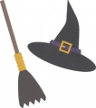 QuicKutz Stanzschablone Witch Hat & Broom