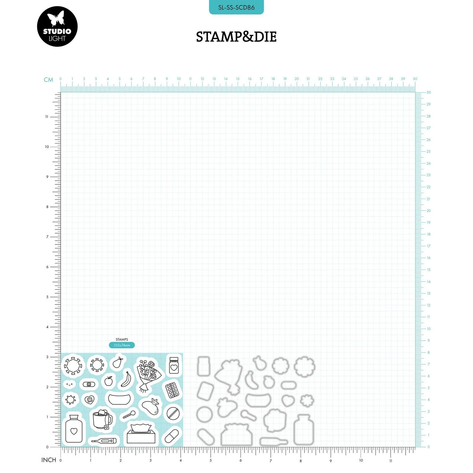 Bild 4 von STUDIOLIGHT Sweet Stories Stamp & Cutting Die Get Well - Stempel & Stanze