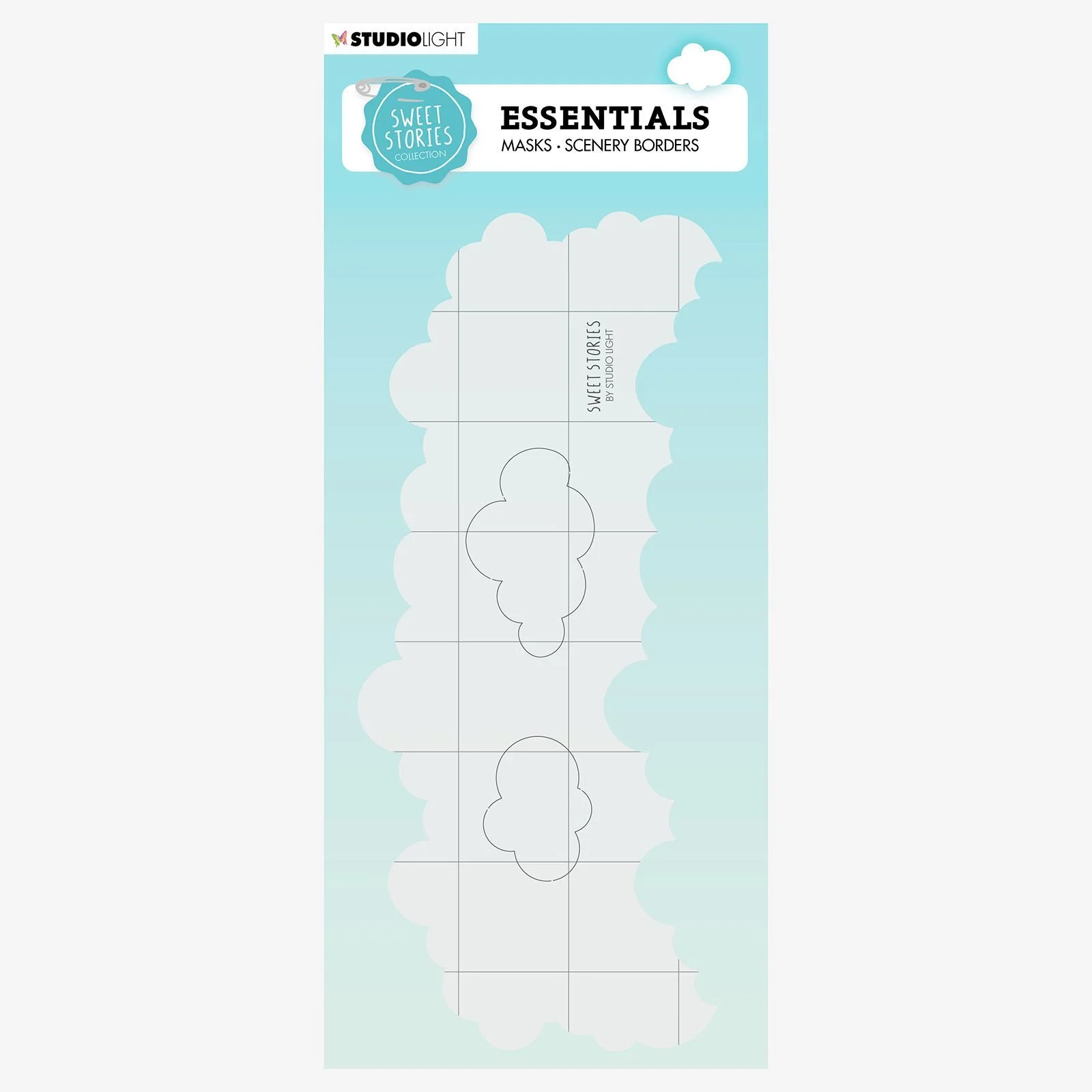 STUDIOLIGHT Stencil • Sweet Stories Mask stencil Clouds Scene - Schablone Wolken