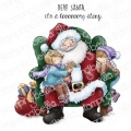 Gummistempel Stamping Bella Cling Stamp TINY TOWNIES ON SANTA'S LAP