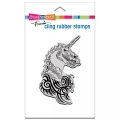 Bild 1 von Stampendous Cling Stamps Unicorn Skull Rubber Stamp - Gummistempel  Einhorn