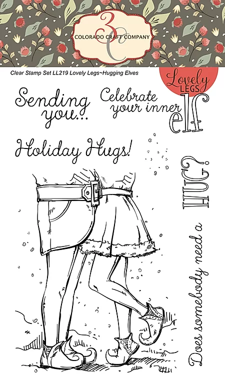 Colorado Craft Company Clear Stamps - Lovely Legs Hugging Elves
