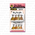 Art Impressions Clear Stamps Pumpkin Mice Flip Card - Mäuse mit Kürbissen