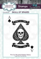 CE Rubber Stamp by Andy Skinner Skull of Spades - Spielkarte