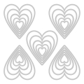 Bild 3 von Sizzix Thinlits Die by Tim Holtz - Stanzschablone - Stacked Tiles, Hearts - Herz