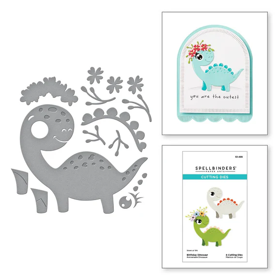 Bild 11 von Spellbinders BIRTHDAY DINOSAUR ETCHED DIES FROM THE MONSTER BIRTHDAY COLLECTION - Stanz-Set