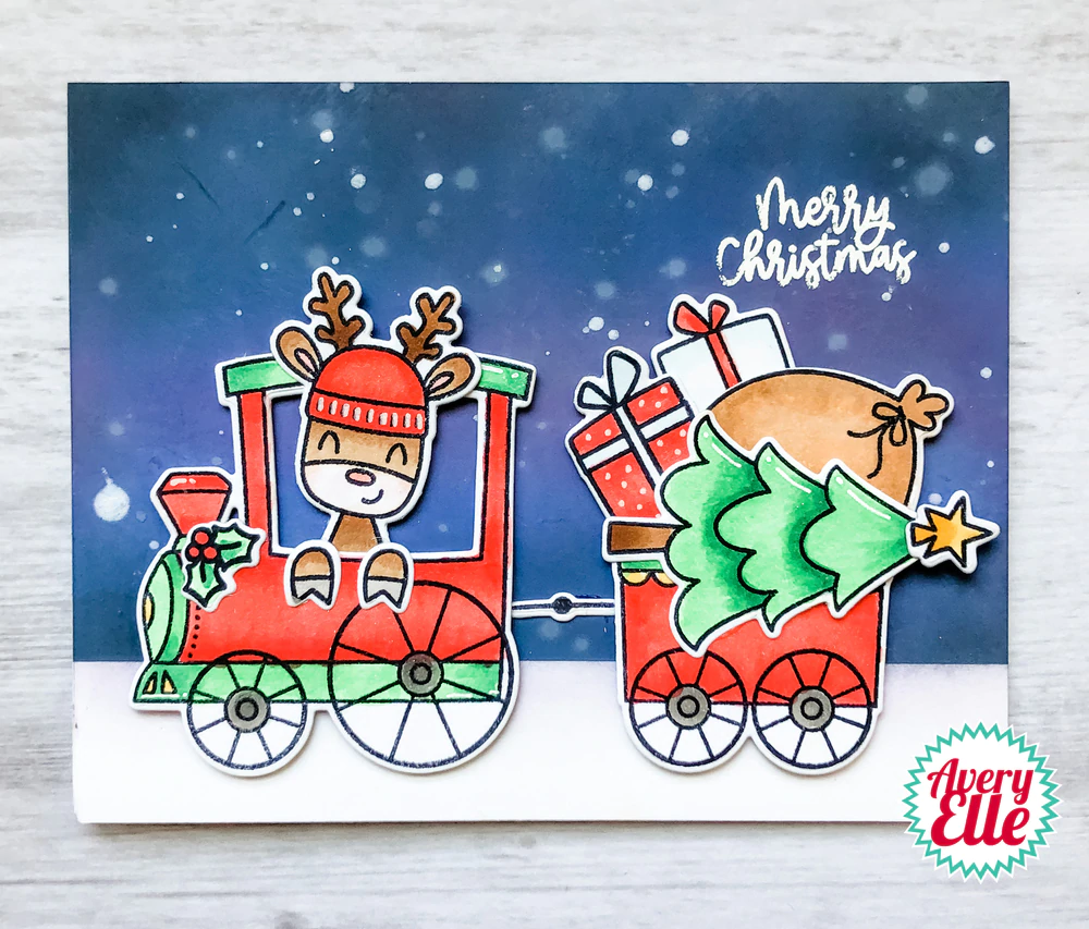 Bild 2 von Avery Elle Clear Stamps - Peek-a-Boo Christmas Train - Weihnachtszug