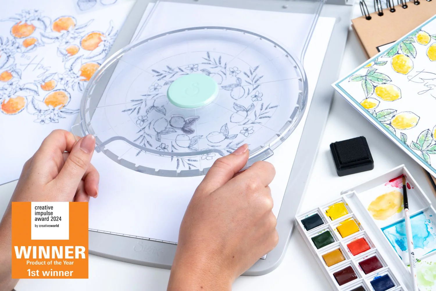 Bild 4 von Sizzix Stencil & Stamp Tool Accessory – Stamp & Spin Tool - Erweiterung für Stempelhilfe