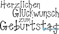 StempelBar Stempelgummi Herzlichen Glückwunsch zum Geburtstag