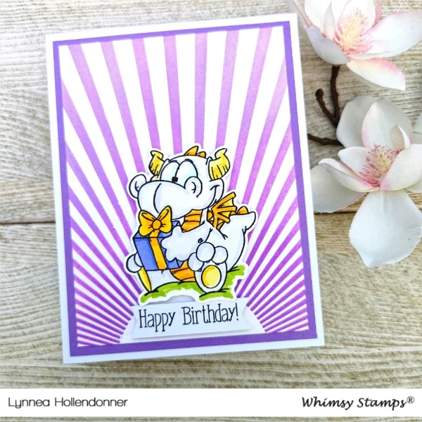 Bild 8 von Whimsy Stamps Clear Stamps  - Birfday Dragons Geburtstag Drache